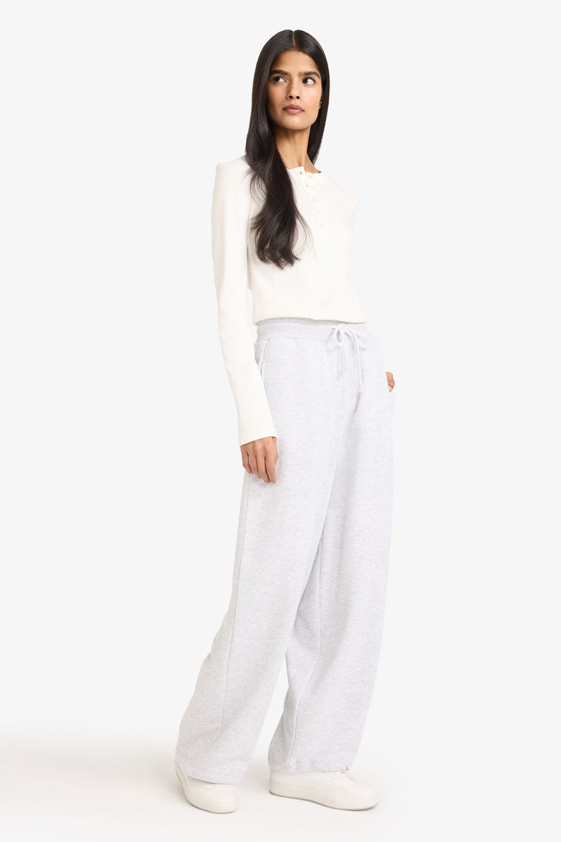 DeFacto Grey Woman Balloon Fit Wide Leg Sweatpants Casual - Image 2